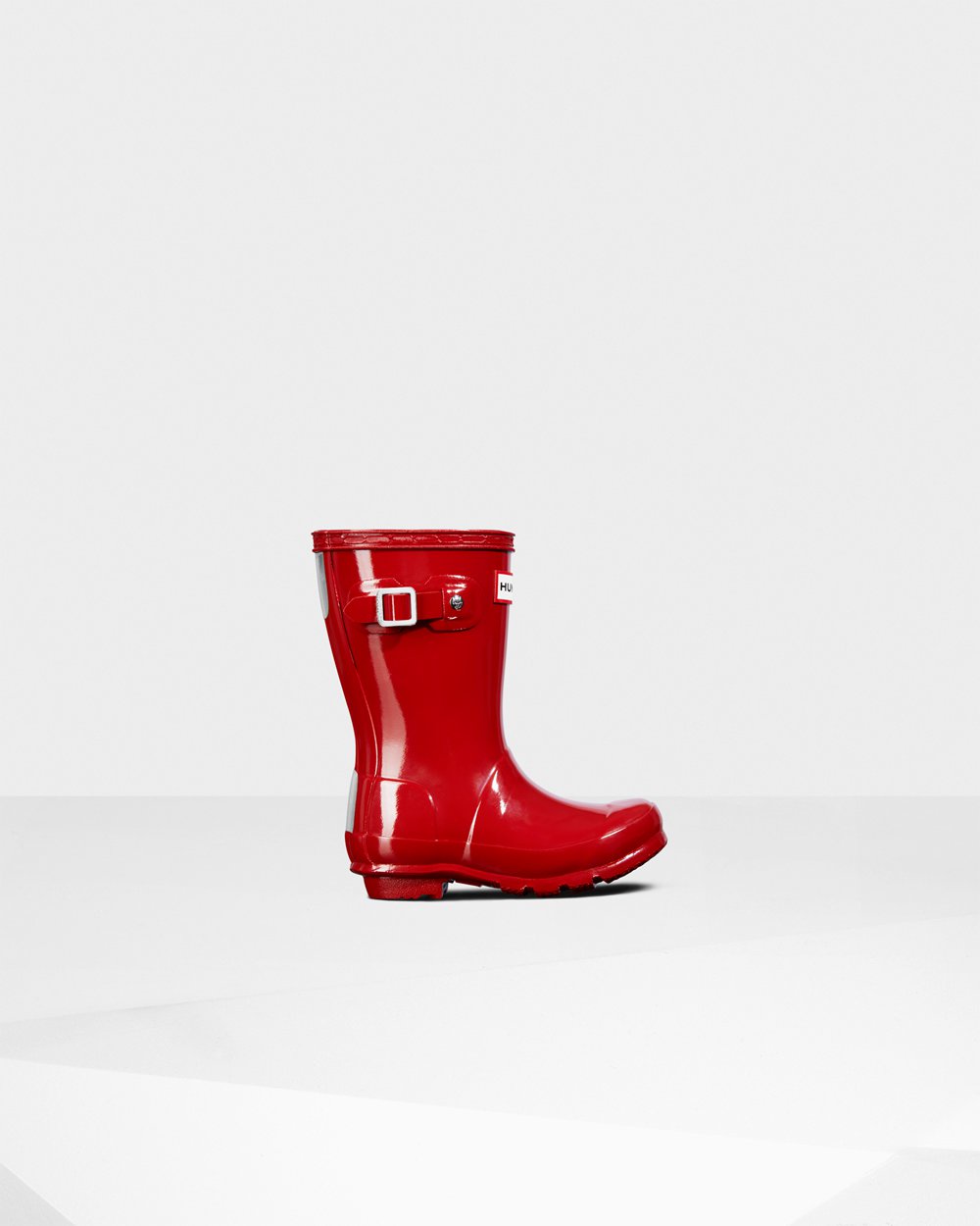 Kids Rain Boots - Hunter Original Little Gloss (57ORANBYH) - Red